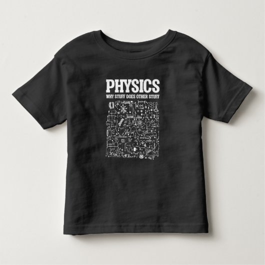 物理学おもしろい先生学生物理学 トドラーTシャツ (正面)