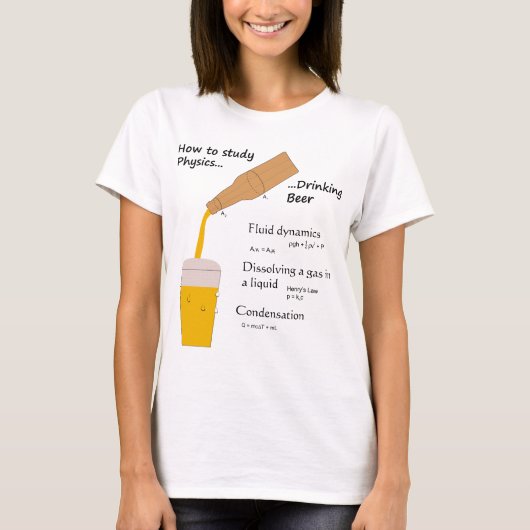 物理学およびビール Tシャツ (正面)