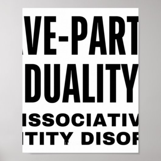物理学における波粒子の二重性は解離性である ポスター (正面)