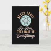 物理学のジョーク原子物理学者ことわざ科学者 カード (黄色い花)