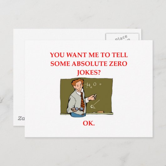 物理学のジョーク ポストカード (正面/裏面)