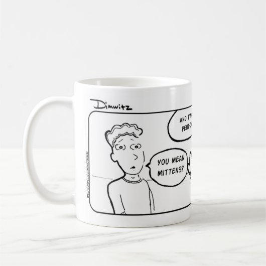 物理学の先生のためのDimwitzの漫画のマグ コーヒーマグカップ (左)