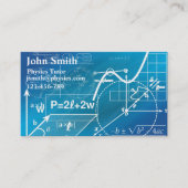 物理学の先生の物理学科学の個人教師 名刺 (正面)