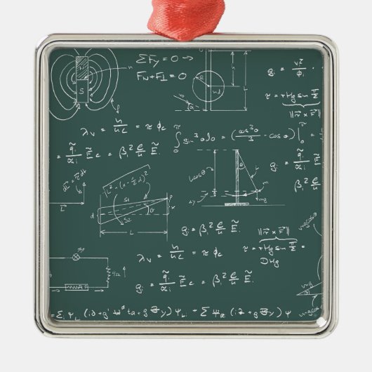 物理学の図表および方式 メタルオーナメント (正面)