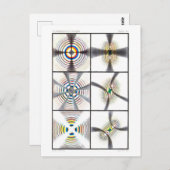 物理学の教科書イラストレーションのカラーリングや輪 ポストカード (正面/裏面)