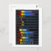物理学の教科書イラストレーションの色スペクトル ポストカード (正面/裏面)