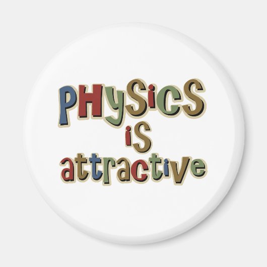 物理学は魅力的おもしろいな分野 マグネット (正面)