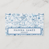 物理学理論スケッチパーソナライズされた文字 名刺 (正面)