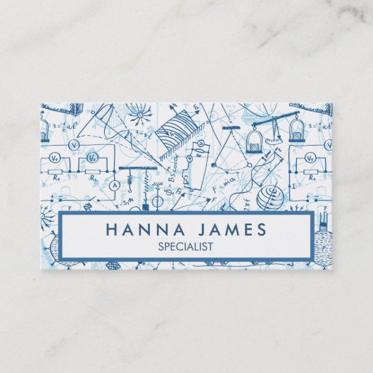 物理学理論スケッチパーソナライズされた文字 名刺 (正面)