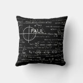 物理学者のためのパーソナライズな物理学のギフト クッション (裏面)