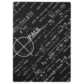 物理学者のためのパーソナライズな物理学のギフト クリップボード (裏面)