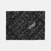 物理学者のためのパーソナライズな物理学のギフト フリースブランケット (正面(横))