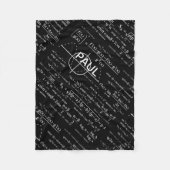 物理学者のためのパーソナライズな物理学のギフト フリースブランケット (正面)