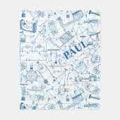 物理学者のためのパーソナライズな物理学のギフト フリースブランケット (正面)