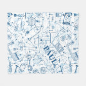 物理学者のためのパーソナライズな物理学のギフト フリースブランケット (正面(横))