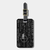 物理学者のためのパーソナライズな物理学のギフト ラゲッジタグ (正面縦)