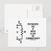 物理学者は多くの導電性を持ってそれを行う ポストカード (正面/裏面)