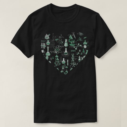 物理学者ギーク科学愛好家ギフトサイエンティストハート Tシャツ (デザイン正面)