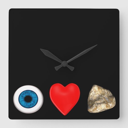 物理学者用リバス スクエア壁時計 (正面)