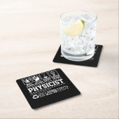 物理学者100オーガニック% スクエアペーパーコースター (インサイチュ)