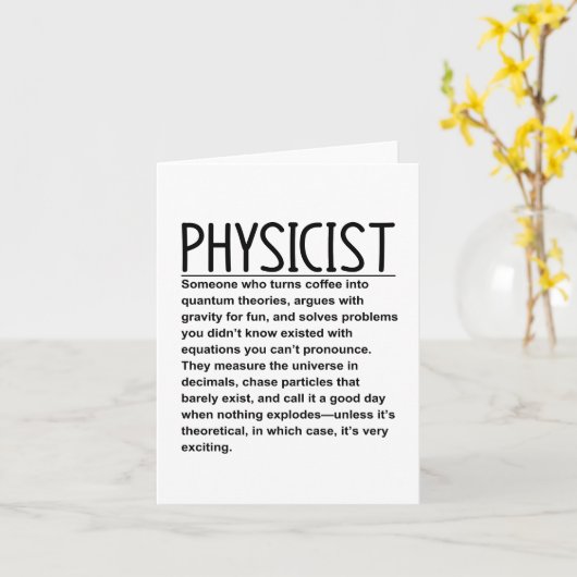 物理学者 カード (黄色い花)