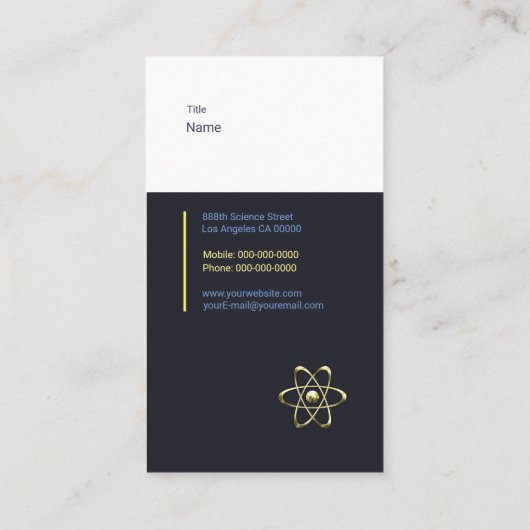 物理学者 名刺 (裏面)