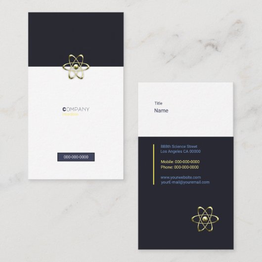 物理学者 名刺 (正面/裏面)