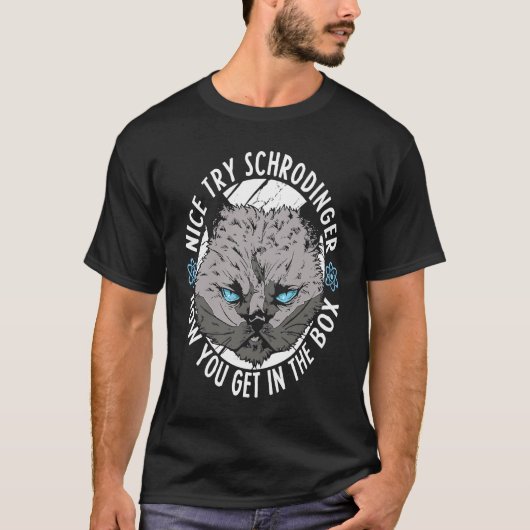 物理学者 猫 科学者 科学 量子物理学 Tシャツ (正面)