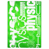 物理学;ネオングリーンストライプ クリップボード (裏面)