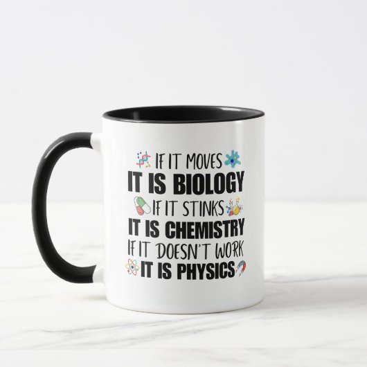物理学 科学 教師 ギーク おもしろい 生物学 学生 マグカップ (左)