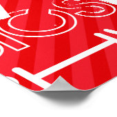 物理学;緋色の赤いストライプ ポスター (角)