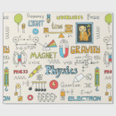 物理手書き。ヴィンテージイラストレーション。  ラッピングペーパー (フラット)