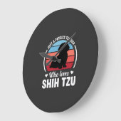 物理教師のシベリアン・ハイファン・ドッグ・ラバー ラージ壁時計 (傾斜)