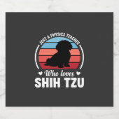 物理教師のシーツゥー犬好き スパークリングワインラベル (シングルラベル)