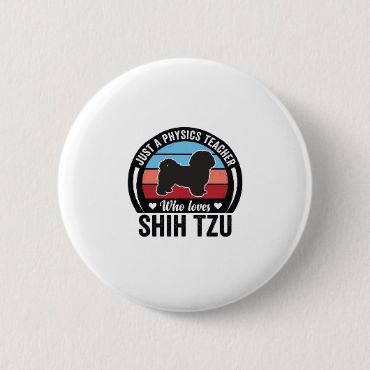 物理教師シベリアン・ハイ・ブリーダー復古犬Tシャツデザイン_ 缶バッジ (正面)