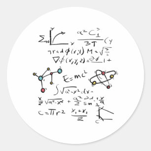 物理数学フォーミュラ先生学生分子 ラウンドシール