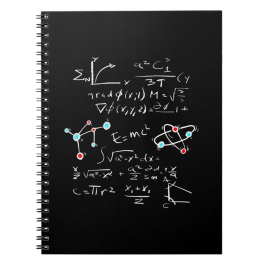 物理数学フォーミュラ先生学生原子とモル ノートブック (正面)