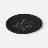 物理数学フォーミュラ先生学生原子とモル ペーパープレート (アングル)