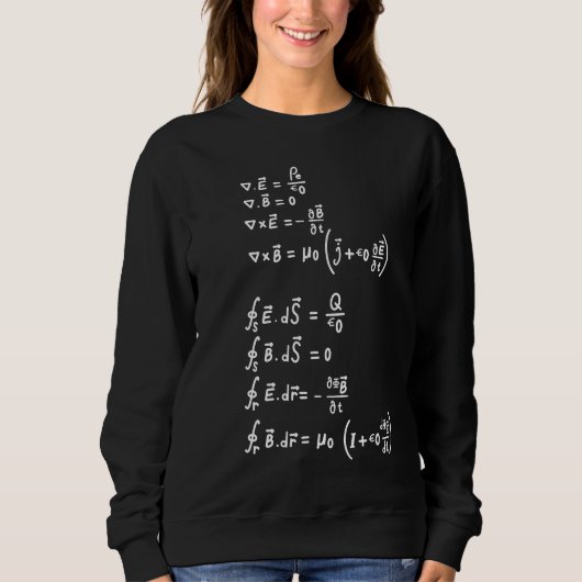 物理数学フォーミュラ学生先生招待状 スウェットシャツ (正面)
