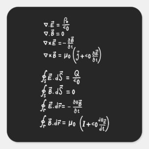 物理数学フォーミュラ学生先生招待状 スクエアシール