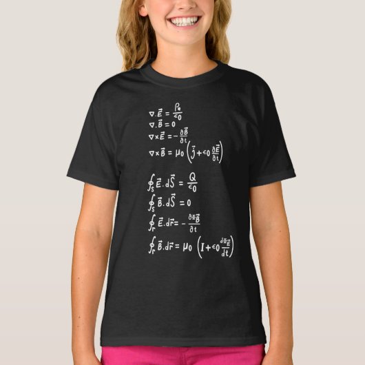 物理数学フォーミュラ学生先生招待状 Tシャツ (正面)