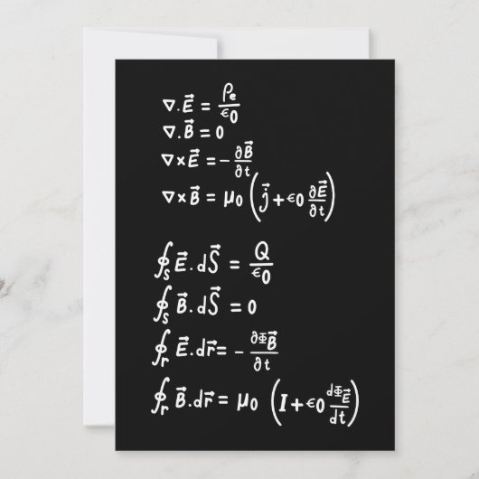 物理数学フォーミュラ学生先生 招待状 (正面)