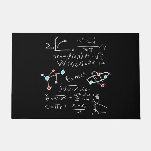 物理数学式先生の学生原子とモル ドアマット (正面)