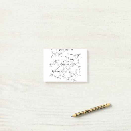 物理方程式と数式 ポストイット (デスク上)