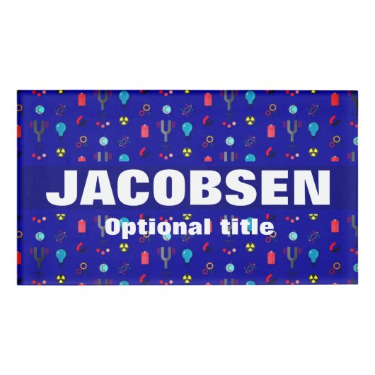 物理機器科学バッジ 名札 (正面)