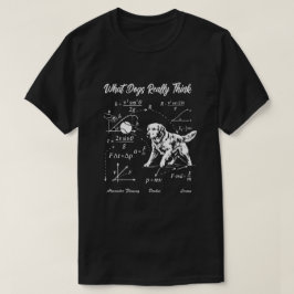 物理犬ゴールデンレトリーバー サイエンスオタクTシャツ Tシャツ