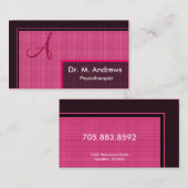 物理療法家の名刺-モノグラム 名刺 (正面/裏面)