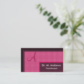 物理療法家の名刺-モノグラム 名刺 (スタンド正面)