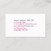 物理療法家の名刺 名刺 (裏面)