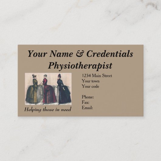 物理療法家-そうおもしろいのための名刺 名刺 (正面)